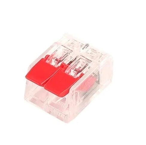 Universal Compact Wiring Splicing Conector 25/50/100PCS Red Lever Quick Splicing Terminal Block Compact Conductor Push-in Electric Cable Wire Connector for L+E+D Light(Red 413,100PCS) in Saudi Arabia