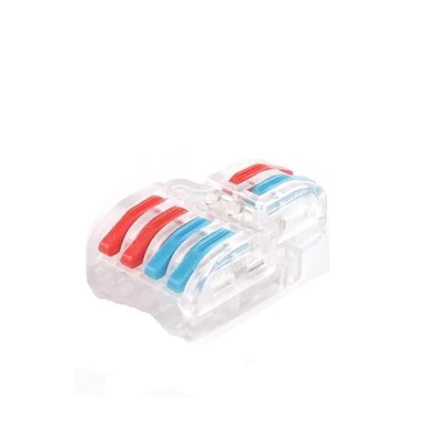 Universal Compact Wiring Splicing Conector 5PCS Wire Connector Multicolour Lever Push-in Electrical Cable Home Connectors L+E+D Junction Box Universal Compact Terminal Block(NC-422T 5PCS) in Saudi Arabia