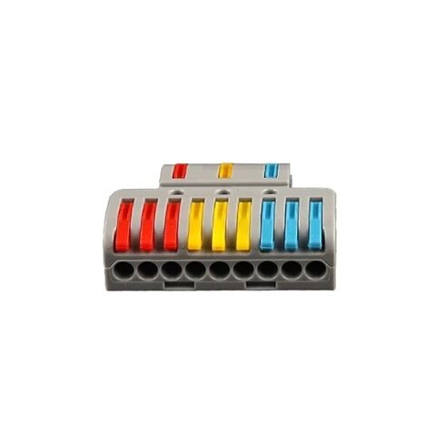 Universal Compact Wiring Splicing Conector 5PCS Wire Connector Multicolour Lever Push-in Electrical Cable Home Connectors L+E+D Junction Box Universal Compact Terminal Block(NC-422T 5PCS) in Saudi Arabia