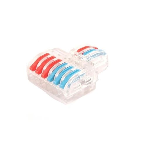 Universal Compact Wiring Splicing Conector 5PCS Wire Connector Multicolour Lever Push-in Electrical Cable Home Connectors L+E+D Junction Box Universal Compact Terminal Block(NC-422T 5PCS) in Saudi Arabia