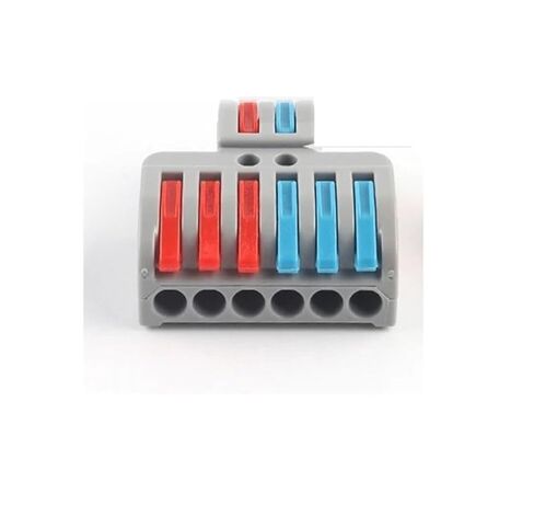 Universal Compact Wiring Splicing Conector 5PCS Wire Connector Multicolour Lever Push-in Electrical Cable Home Connectors L+E+D Junction Box Universal Compact Terminal Block(NC-422T 5PCS) in Saudi Arabia