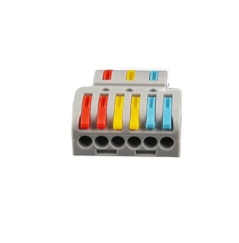 Universal Compact Wiring Splicing Conector 5PCS Wire Connector Multicolour Lever Push-in Electrical Cable Home Connectors L+E+D Junction Box Universal Compact Terminal Block(NC-422T 5PCS) in Saudi Arabia