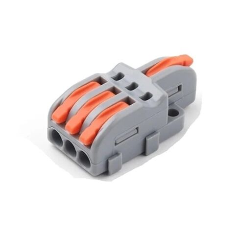 Universal Compact Wiring Splicing Conector 10/100PCS Electrical Cable Connector 1 in Multiple Out Quick Wire Terminal Block 2/3/4/5Pin Push in Lever Connectors(NV-F13AO,100PCS) in Saudi Arabia