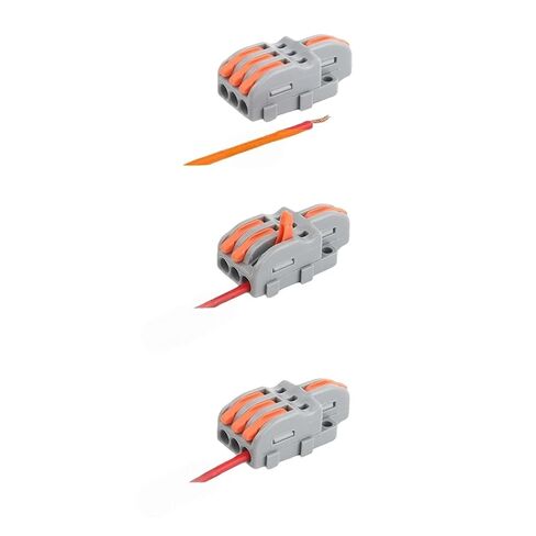 Universal Compact Wiring Splicing Conector 10/100PCS Electrical Cable Connector 1 in Multiple Out Quick Wire Terminal Block 2/3/4/5Pin Push in Lever Connectors(NV-F13AO,100PCS) in Saudi Arabia