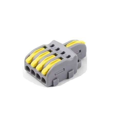 Universal Compact Wiring Splicing Conector 10/100PCS Electrical Cable Connector 1 in Multiple Out Quick Wire Terminal Block 2/3/4/5Pin Push in Lever Connectors(NV-F13AO,100PCS) in Saudi Arabia