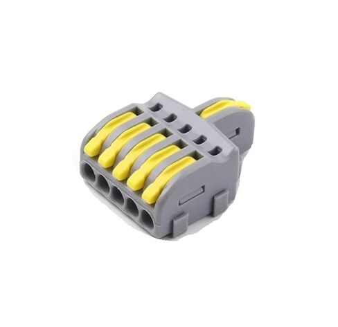 Universal Compact Wiring Splicing Conector 10/100PCS Electrical Cable Connector 1 in Multiple Out Quick Wire Terminal Block 2/3/4/5Pin Push in Lever Connectors(NV-F13AO,100PCS) in Saudi Arabia