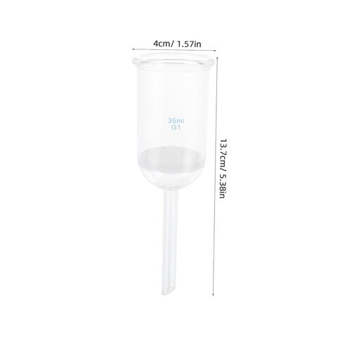 Sosoport Acid Resistant Glass Filtering Funnel 35ml Sand Core Laboratory Funnel for Scientific Experiments and Lab Use in Saudi Arabia