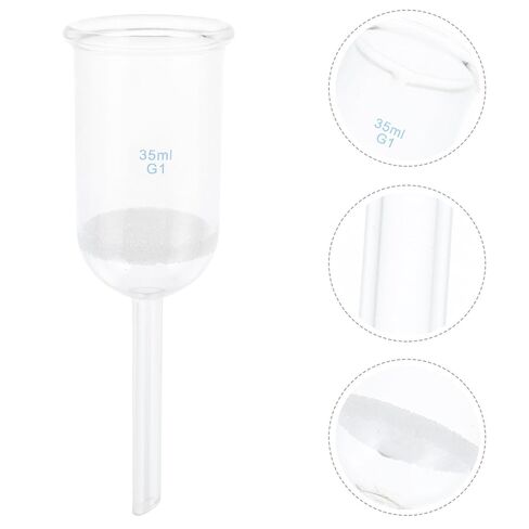 Sosoport Acid Resistant Glass Filtering Funnel 35ml Sand Core Laboratory Funnel for Scientific Experiments and Lab Use in Saudi Arabia