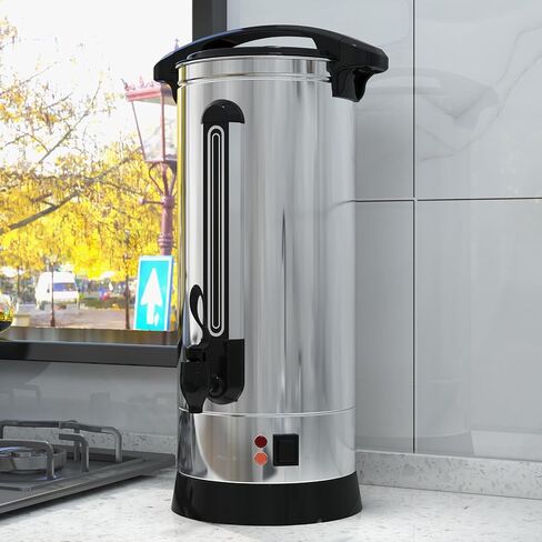 جرة قهوة وموزع مشروبات ساخنة بسعة 120 كوب، ماكينة صنع القهوة التجارية سعة 18 لتر/4.8 جالون من الفولاذ المقاوم للصدأ، موزع قهوة ساخن كبير لتقديم الطعام في بوفيه الحفلات in Kuwait