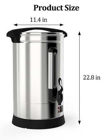 جرة قهوة وموزع مشروبات ساخنة بسعة 120 كوب، ماكينة صنع القهوة التجارية سعة 18 لتر/4.8 جالون من الفولاذ المقاوم للصدأ، موزع قهوة ساخن كبير لتقديم الطعام في بوفيه الحفلات in Kuwait