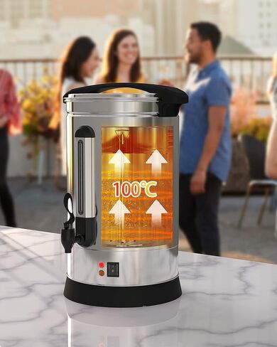 جرة قهوة وموزع مشروبات ساخنة بسعة 120 كوب، ماكينة صنع القهوة التجارية سعة 18 لتر/4.8 جالون من الفولاذ المقاوم للصدأ، موزع قهوة ساخن كبير لتقديم الطعام في بوفيه الحفلات in Kuwait