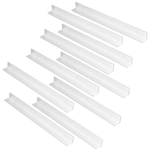 SHEUTSAN 10 Pack 12 x 1 x 1 inch Aluminum Angle Stock, 1/8 inch Thick Aluminum Angle Bar for Shelves Brackets, Frames, Railings in Saudi Arabia