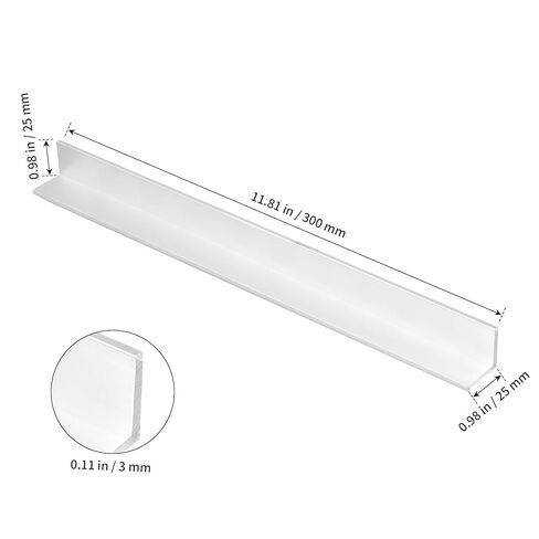 SHEUTSAN 10 Pack 12 x 1 x 1 inch Aluminum Angle Stock, 1/8 inch Thick Aluminum Angle Bar for Shelves Brackets, Frames, Railings in Saudi Arabia