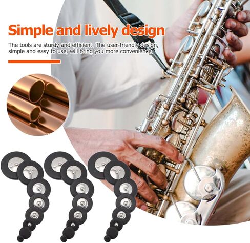 SAFIGLE 25pcs Saxophone Rubber Pads Set for Alto Saxophone Repair Durable Sound Hole Gaskets for Musicians Easy to Use Cushions for Diy Enthusiasts in Saudi Arabia