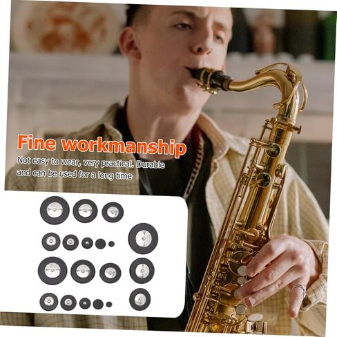 SAFIGLE 25pcs Saxophone Rubber Pads Set for Alto Saxophone Repair Durable Sound Hole Gaskets for Musicians Easy to Use Cushions for Diy Enthusiasts in Saudi Arabia
