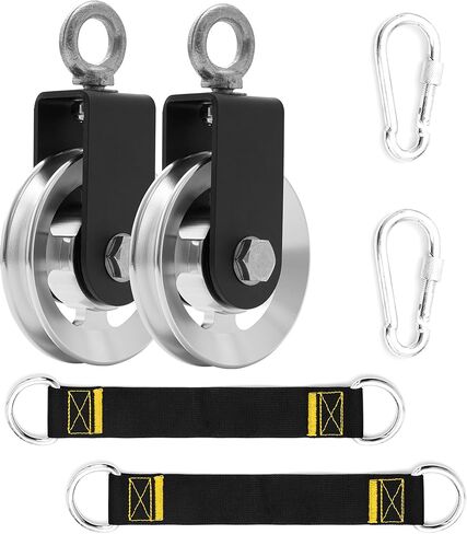 Upgraded 90mm Aluminum Alloy Cable Pulley Wheel for Home Gym System, Heavy Duty with 600 LBS Max Load, Compatible with LAT Pulldown, Tricep Pushdown and Cable Machine Exercises in Kuwait
