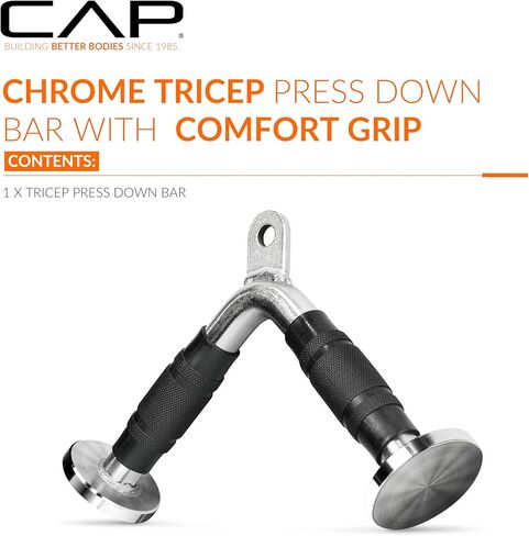 CAP Cable Machine Attachments – LAT Bars, Triceps Bars, Handles & Ropes – Multiple Styles & Sizes in Saudi Arabia
