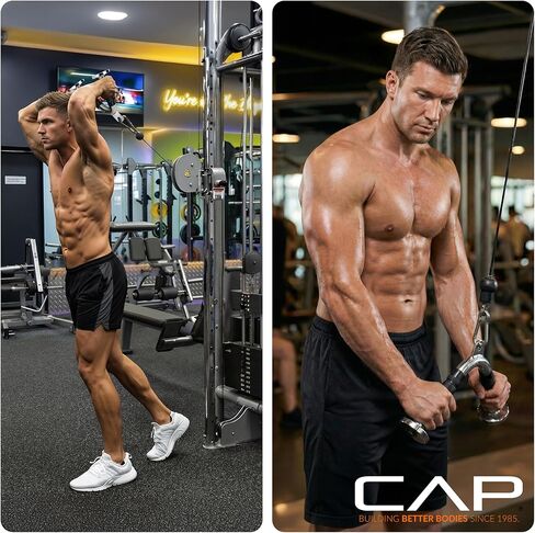 CAP Cable Machine Attachments – LAT Bars, Triceps Bars, Handles & Ropes – Multiple Styles & Sizes in Saudi Arabia