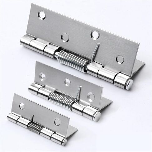 Self Closing Spring Door Stainless Steel Hinge Window Cabinets Automatic Rebound Hardware 2Pcs(3inch) in Saudi Arabia
