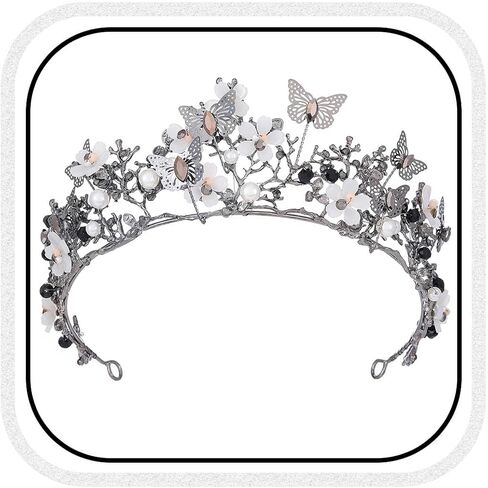 Kilshye Queen Crown Gold Tiaras and Crowns Butterfly Rhinestone Tiara Vintage Bridal Wedding Crown Assume Prom Prompiece للنساء والبنات in Saudi Arabia