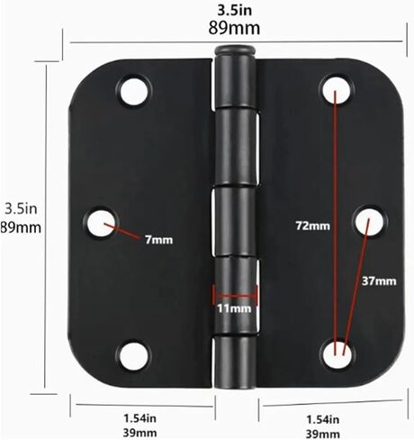 3.5 بوصة معدن ثقيل 270 درجة قابلة للطي خزانة باب داخلي الأجهزة 4 قطعة in Kuwait