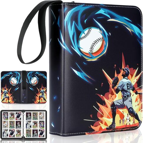 9-Pocket Card Binder for Cards, Trading Card Binder Holder Fits 900 Cards with 50 Removable Sleeves, Card Collection Binder Album Case Book for Boys Girls Toys Gift in Saudi Arabia