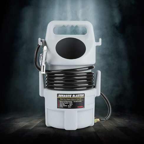 Portable Pneumatic Sand Blasting Kit, Aluminum Alloy Polishing Abrasive with Hose, Ideal for Efficient Paint & Scale Removal in Saudi Arabia