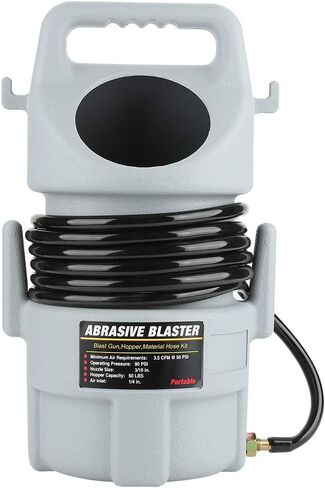 Portable Pneumatic Sand Blasting Kit, Aluminum Alloy Polishing Abrasive with Hose, Ideal for Efficient Paint & Scale Removal in Saudi Arabia
