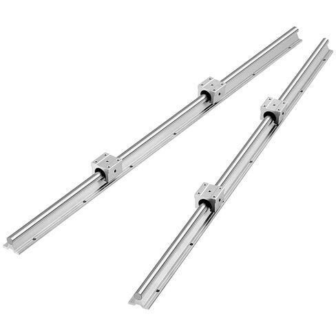 Garvee 2 PCS SBR16 Linear Motion Rail 1000mm, 4 SBR16UU Linear Bearings, Linear Guideway System for CNC Machining, 3D Printing & Automation in Saudi Arabia