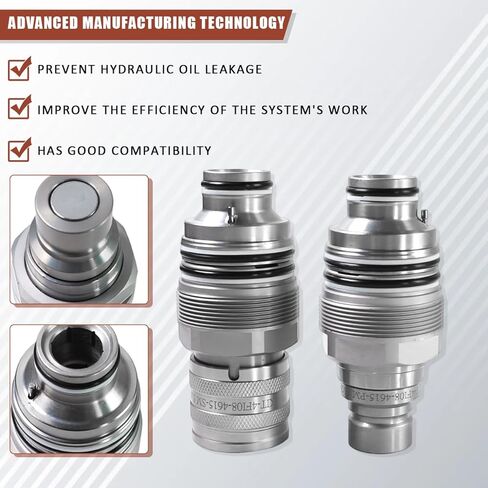 مجموعة قارنة توصيل سريعة هيدروليكية مسطحة الوجه مقاس 46 مم لبوبكات - 6679837 6680018 موصلات ذكر وأنثى - استبدال ISO 16028 للخدمة الشاقة لبوبكات S130 S150 S175 S185 T190 والمزيد in Kuwait