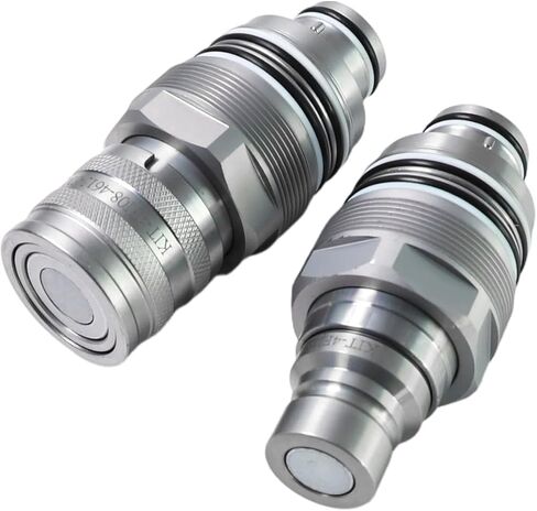 مجموعة قارنة توصيل سريعة هيدروليكية مسطحة الوجه مقاس 46 مم لبوبكات - 6679837 6680018 موصلات ذكر وأنثى - استبدال ISO 16028 للخدمة الشاقة لبوبكات S130 S150 S175 S185 T190 والمزيد in Kuwait