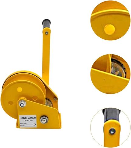 ونش يدوي بمقبض مطاطي بسعة 1200 رطل ونش سحب أصفر للمقطورات البحرية وقارب UTV in Kuwait