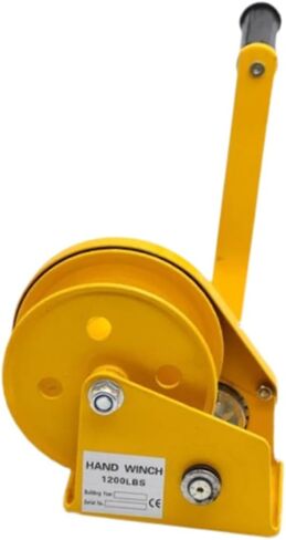 ونش يدوي بمقبض مطاطي بسعة 1200 رطل ونش سحب أصفر للمقطورات البحرية وقارب UTV in Kuwait