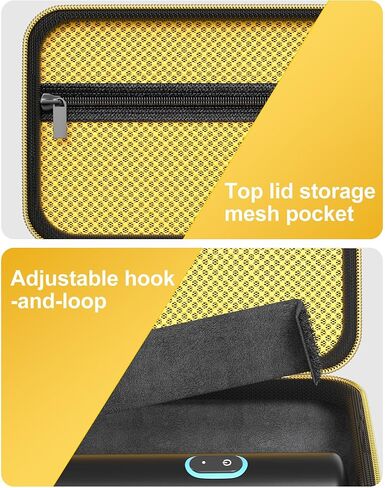 ProCase Hard Case for Fanttik Slim V8 Apex/ V8 Mate/ V10 Apex/ V10 Mate Cordless Car Vacuum, Portable Travel Carrying Storage Organizer with Mesh Pocket for Mini Handheld Vac Cleaner Accessory -Black in Saudi Arabia