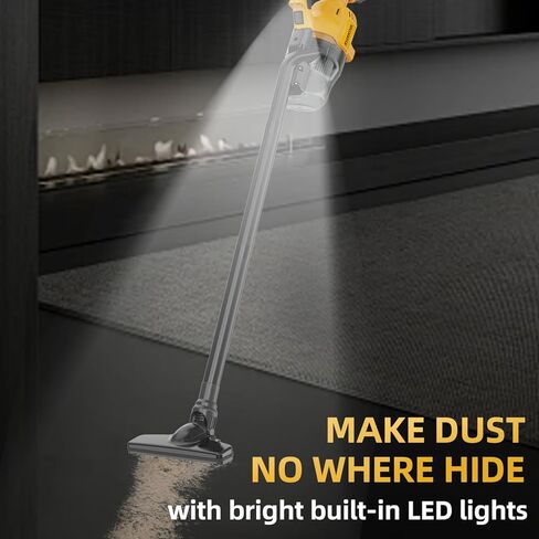 Cordless Vacuum for DE-Walt 20V Battery, 5-in-1 Handheld Electric Vacuum Cleaner with 500W Powerful Motor, 46 CFM Portable Hand Vacuum with HEPA Filter for Car, Carpets, Furniture (No Battery) in Saudi Arabia