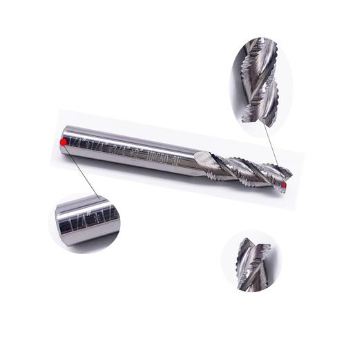 1pcs 1/4 Roughing End Mill for Aluminium, 3 Flutes Carbide CNC Router Bit, 1/4" Shank, 3/4" Cutting Length, 2" Overall – for Aluminium Alloy in Saudi Arabia