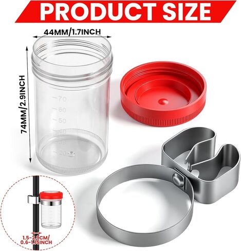 كوب Bassoon Oboe Reed Soaker ومشبك حامل الموسيقى مع غطاء أحمر لمحبي الموسيقى في حالة طلاب الموسيقى، مانع للتسرب in Kuwait