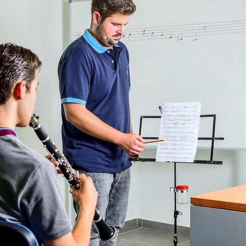 كوب Bassoon Oboe Reed Soaker ومشبك حامل الموسيقى مع غطاء أحمر لمحبي الموسيقى في حالة طلاب الموسيقى، مانع للتسرب in Kuwait