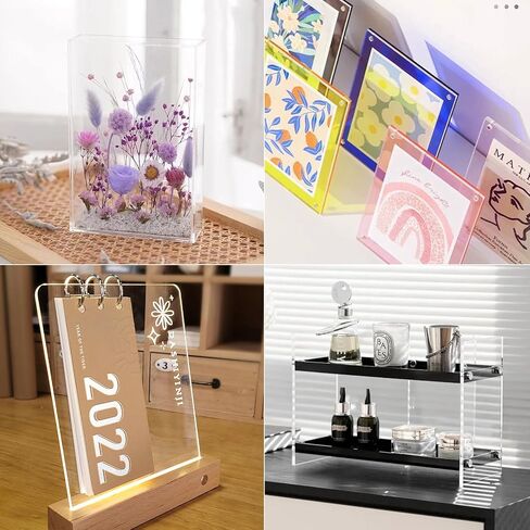 Clear Acrylic Sheet 3/8" Thick Acrylic Plastic Sheets 12" x 16" Clear Cast Acrylics Sheets for Laser Cutting with Protective Film for DIY Project, Craft, Window Glass, Table top, Picture Frame in Saudi Arabia