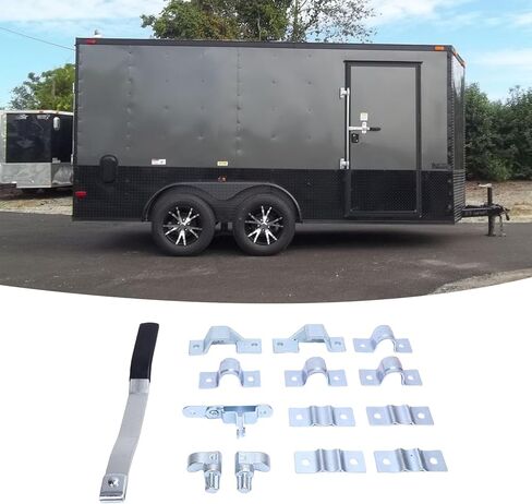 Acouto Cam Action Door Lock Kit Trailer Door Cam Lock Metal Rustproof Lever Structure for Cargo Trailer Shipping Container Bar Latch Hasp Retainer Keeper in Saudi Arabia