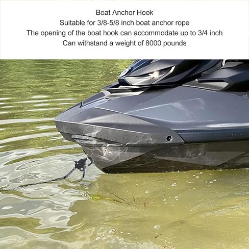 RiToEasysports Knotless Anchor System, Heavy Duty 8000lb Load Capacity Boat Anchor Hook Stainless Steel ABS for Kayaks Docks Camping Fishing Boating in Kuwait