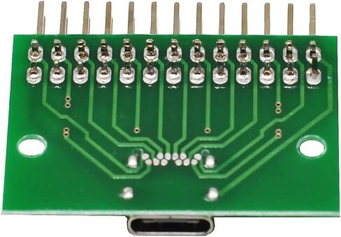 4 قطعة لوحة قطع مقبس اختبار أنثى من النوع C، محول اختبار PCB 24 دبابيس إلى محول اختبار دبوس 2.54 مم، لتصميم مصدر الطاقة/لوحة التجارب DIY USB in Kuwait