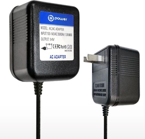شاحن T-Power لـ 14VAC Boss DR-770 DR-880 BRC-120 BRC120 AF-70 DR-770 DR-880 GR-20 GR-33 GT-3 GT-6 GT-8 GT-6B GX-700 Dr. آلة الطبل الإيقاعية Roland Power Supply Cord AC Ac محول شاحن in Saudi Arabia