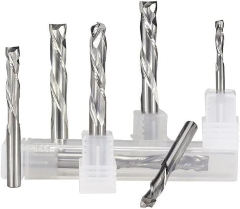 حتى أسفل القاطع دوامة راوتر بت 3.175/4/5/6/8/10 مللي متر عرقوب CNC راوتر بت 2 الناي كربيد نهاية مطحنة لنحت قطع الخشب in Kuwait