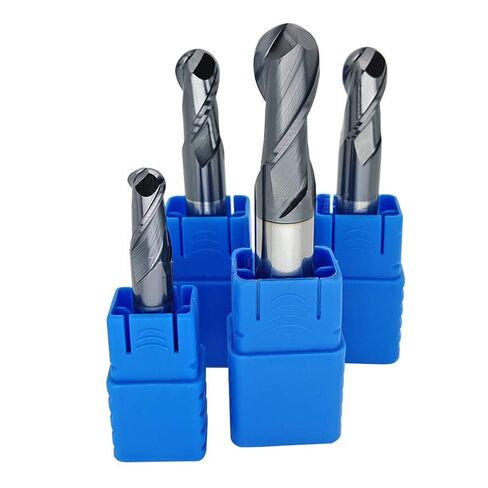 مطحنة نهاية الكرة الأنفية 2 فلوت HRC45 درجة من كربيد التنجستن الصلب أدوات مطاحن نهاية الكرة ذات الزاوية المستديرة باستخدام الحاسب الآلي قاطعة الطحن الحلزونية in Kuwait