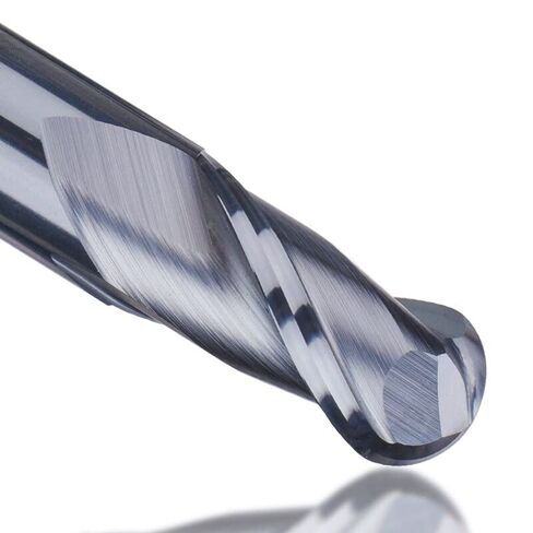 1pcs Ball Nose End Mill HRC55 Black Coated Tungsten Carbide End Mill Solid Carbide CNC Router Bits 2 Flute Spiral Milling Cutter 35 Degree Sprial Milling Cutter(R2.5xD6x50L) in Saudi Arabia