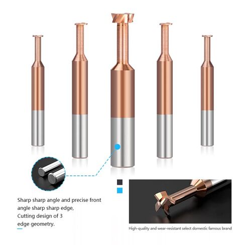1 قطعة المهنية عالية السرعة الصلب القاطع T فتحة القاطع نهاية مطحنة 4 الناي TiCN المغلفة كربيد نهاية مطحنة للخشب أداة تشغيل المعادن in Kuwait