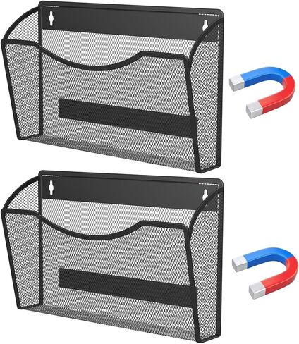 Wall File Organizer,Hanging Wall Mounted File Folder Binder Holder Mail Organizer for Office,Home and School Supplies in Kuwait