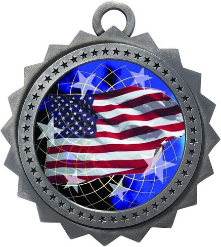 Express Medals مجموعة متنوعة من 10 أنماط من ميداليات جائزة العلم الأمريكي مع هدية جائزة جائزة جائزة أشرطة الرقبة in Kuwait