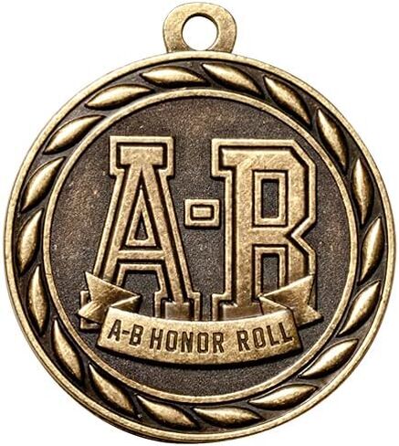 50 حزمة من جوائز الميداليات الذهبية من AB Honor Roll مع أشرطة للرقبة MS in Kuwait